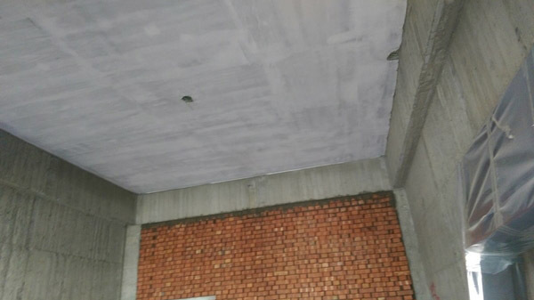 天花板清水模批土施工